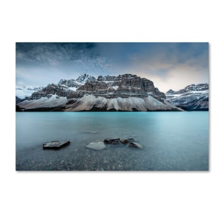 Pierre Leclerc 'Icy Blue Bow Lake' Canvas Art,22x32